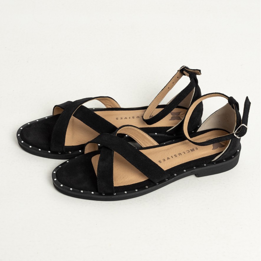 .Sandale - Sunday - Velur Black